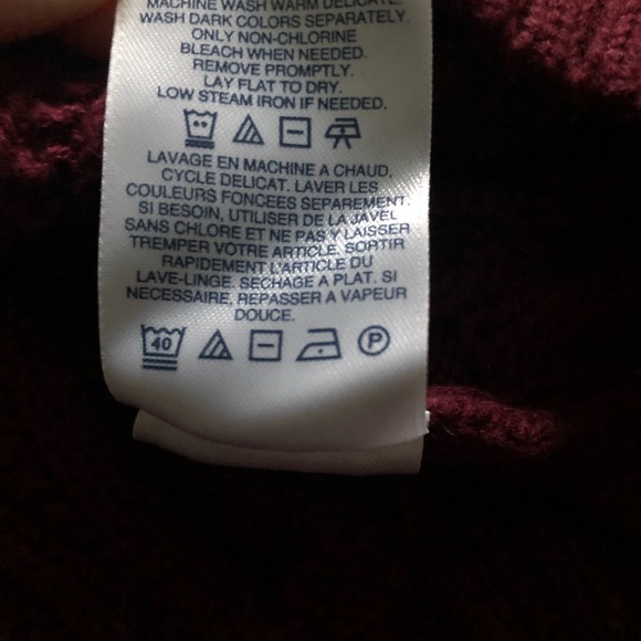 Lands End deep burgundy sweater - Picture 3 of 3
